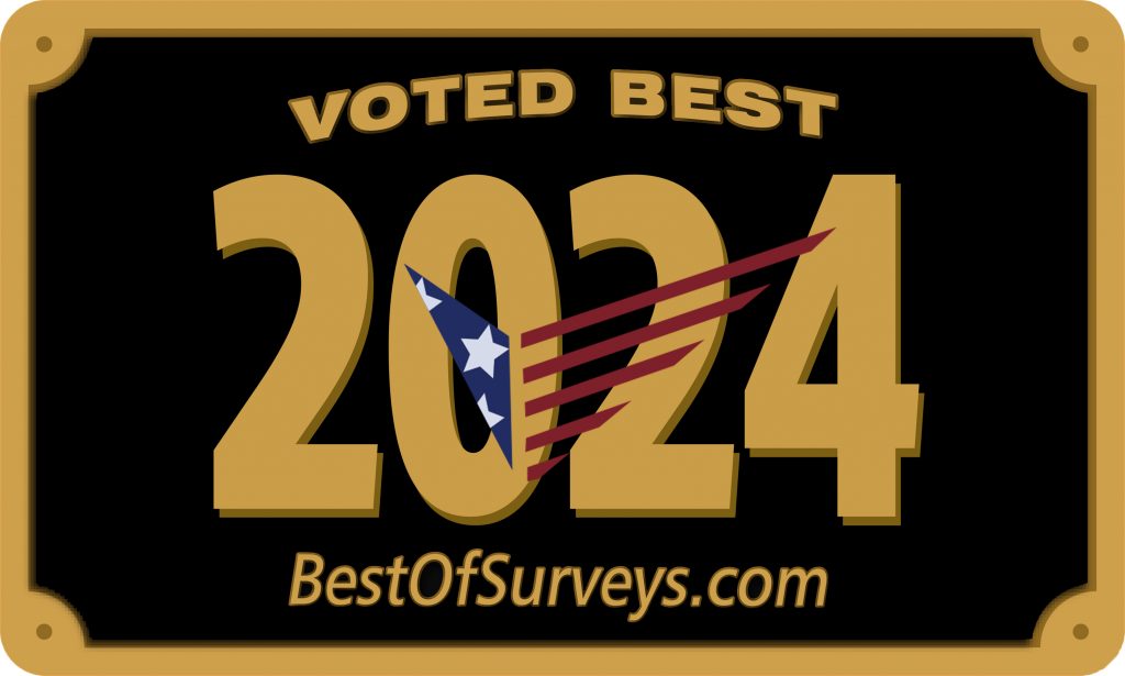 A graphic reading: Voted best, 2024. BestOfSurveys.com.